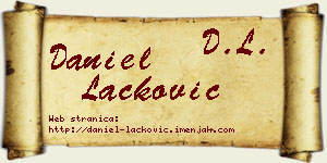 Daniel Lacković vizit kartica